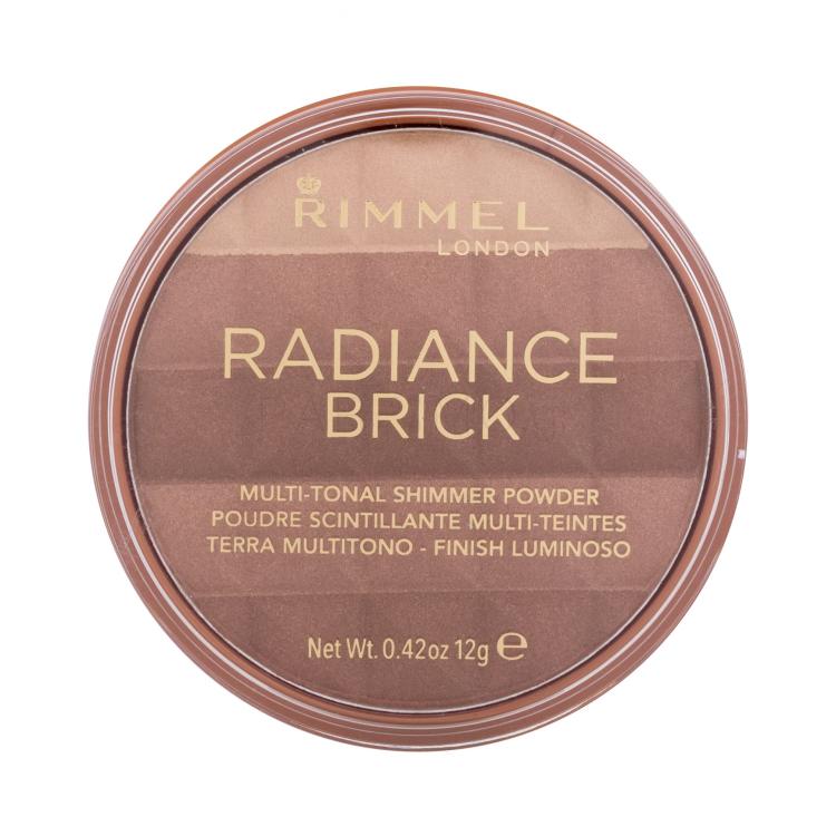 Rimmel London Radiance Brick Bronzer για γυναίκες 12 gr Απόχρωση 002 Medium