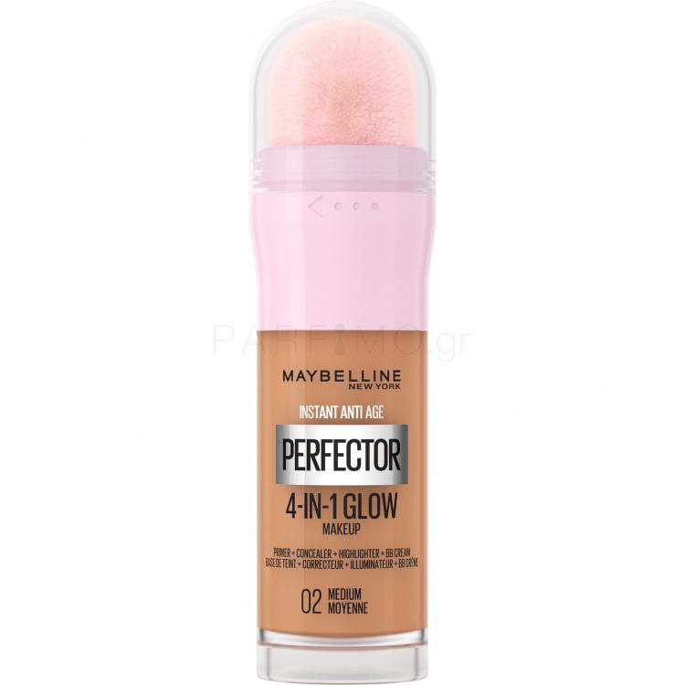 Maybelline Instant Anti-Age Perfector 4-In-1 Glow Make up για γυναίκες 20 ml Απόχρωση 02 Medium