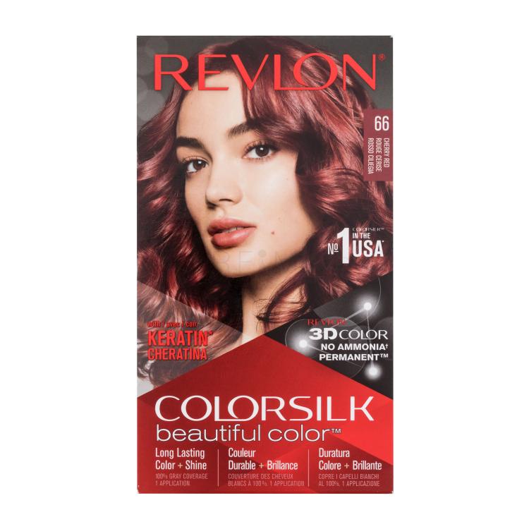 Revlon Colorsilk Beautiful Color Βαφή μαλλιών για γυναίκες Απόχρωση 66 Cherry Red Σετ