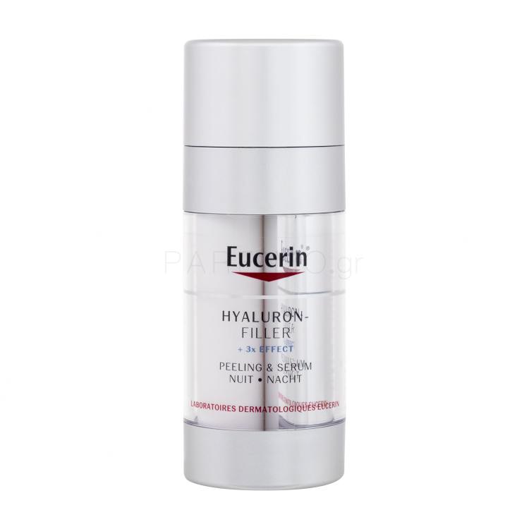 Eucerin Hyaluron-Filler + 3x Effect Night Peeling &amp; Serum Ορός προσώπου για γυναίκες 30 ml
