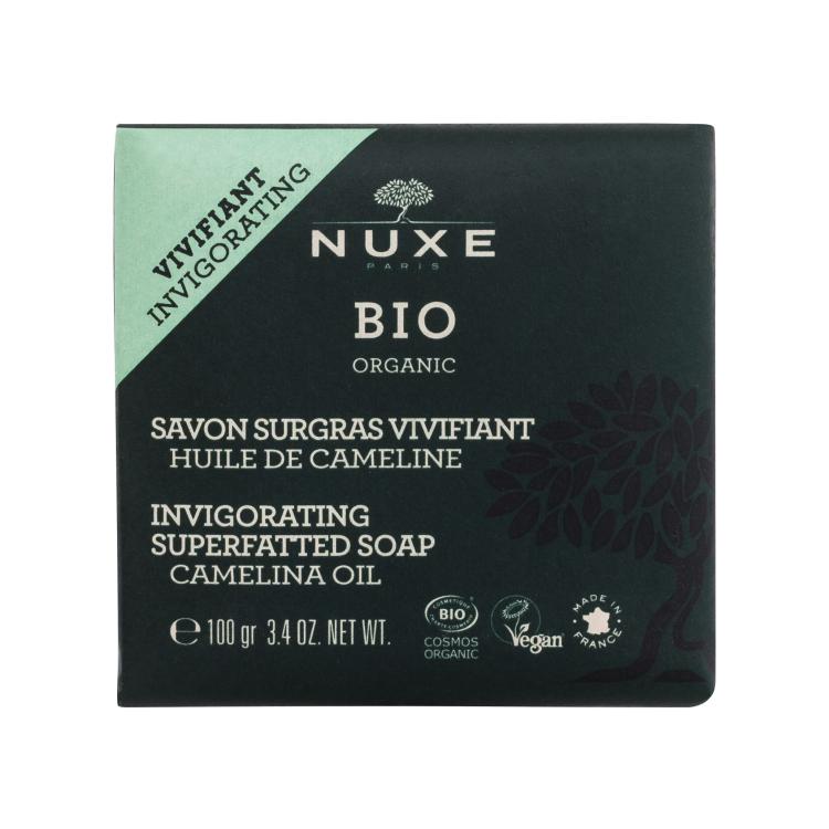 NUXE Bio Organic Invigorating Superfatted Soap Camelina Oil Στερεό σαπούνι για γυναίκες 100 gr