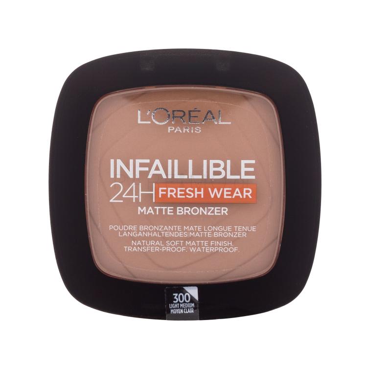 L&#039;Oréal Paris Infaillible 24H Fresh Wear Matte Bronzer Bronzer για γυναίκες 9 gr Απόχρωση 300 Light Medium
