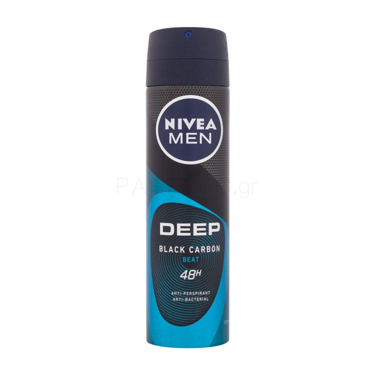 Nivea Men Deep Black Carbon Beat 48H Αντιιδρωτικό για άνδρες 150 ml