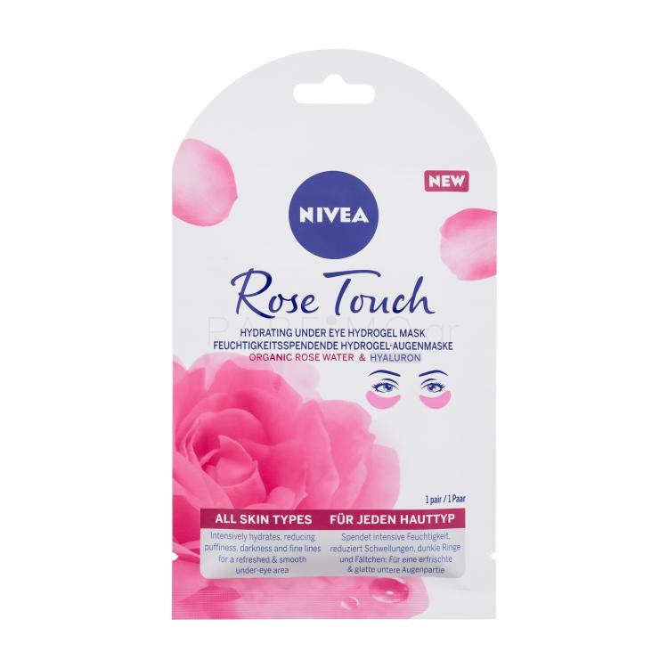 Nivea Rose Touch Hydrating Under Eye Hydrogel Mask Μάσκα ματιών για γυναίκες 1 τεμ
