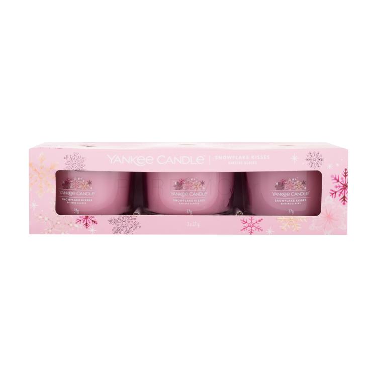 Yankee Candle Snowflake Kisses Σετ δώρου Αρωματικά κεράκια 3 x 37 g