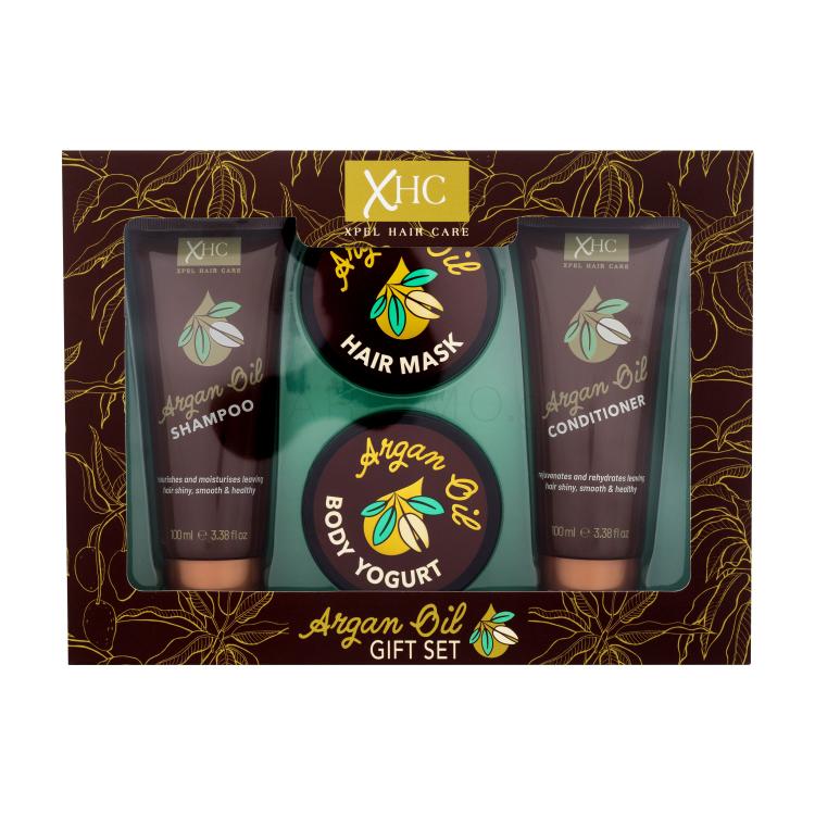 Xpel Argan Oil Gift Set Σετ δώρου Σαμπουάν Argan Oil 100 ml + μαλακτικό Argan Oil 100 ml + μάσκα μαλλιών Argan Oil 50 ml + γιαούρτι σώματος Argan Oil 50 ml