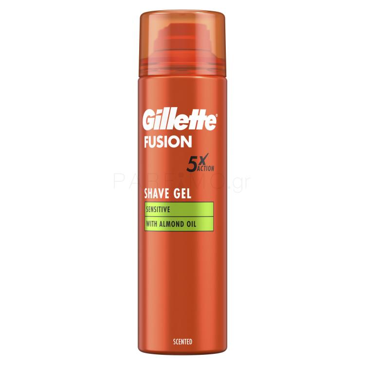 Gillette Fusion Sensitive Shave Gel Τζελ ξυρίσματος για άνδρες 200 ml