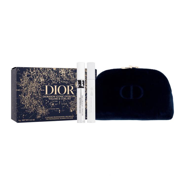 Christian Dior Diorshow Iconic Overcurl Σετ δώρου Μάσκαρα Diorshow Iconic Overcurl 6 g + βάση για μάσκαρα ματιών Diorshow Maximizer 3D 10 ml + τσαντάκι καλλυντικών