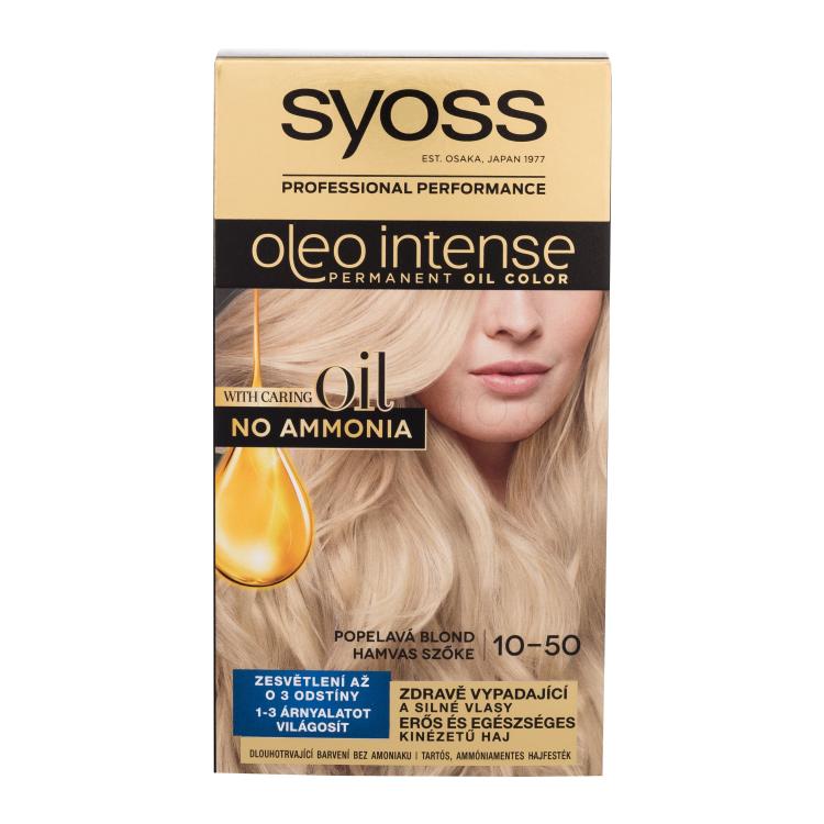Syoss Oleo Intense Permanent Oil Color Βαφή μαλλιών για γυναίκες 50 ml Απόχρωση 10-50 Ashy Blond