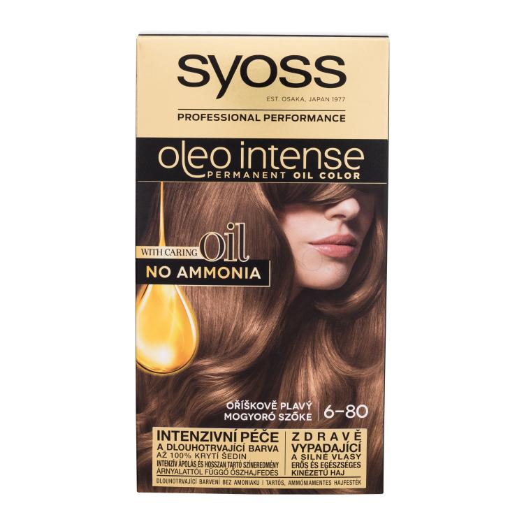 Syoss Oleo Intense Permanent Oil Color Βαφή μαλλιών για γυναίκες 50 ml Απόχρωση 6-80 Hazelnut Blond