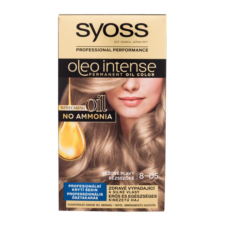 Syoss Oleo Intense Permanent Oil Color Βαφή μαλλιών για γυναίκες 50 ml Απόχρωση 8-05 Beige Blond