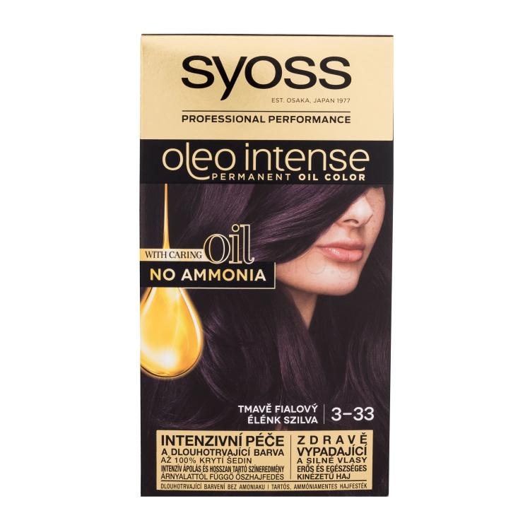 Syoss Oleo Intense Permanent Oil Color Βαφή μαλλιών για γυναίκες 50 ml Απόχρωση 3-33 Rich Plum