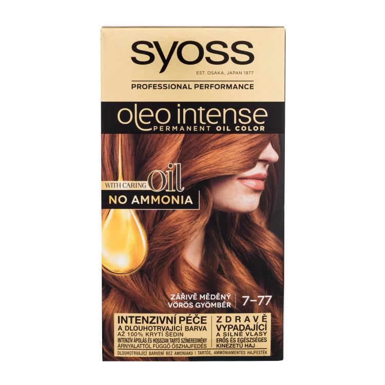 Syoss Oleo Intense Permanent Oil Color Βαφή μαλλιών για γυναίκες 50 ml Απόχρωση 7-77 Red Ginger