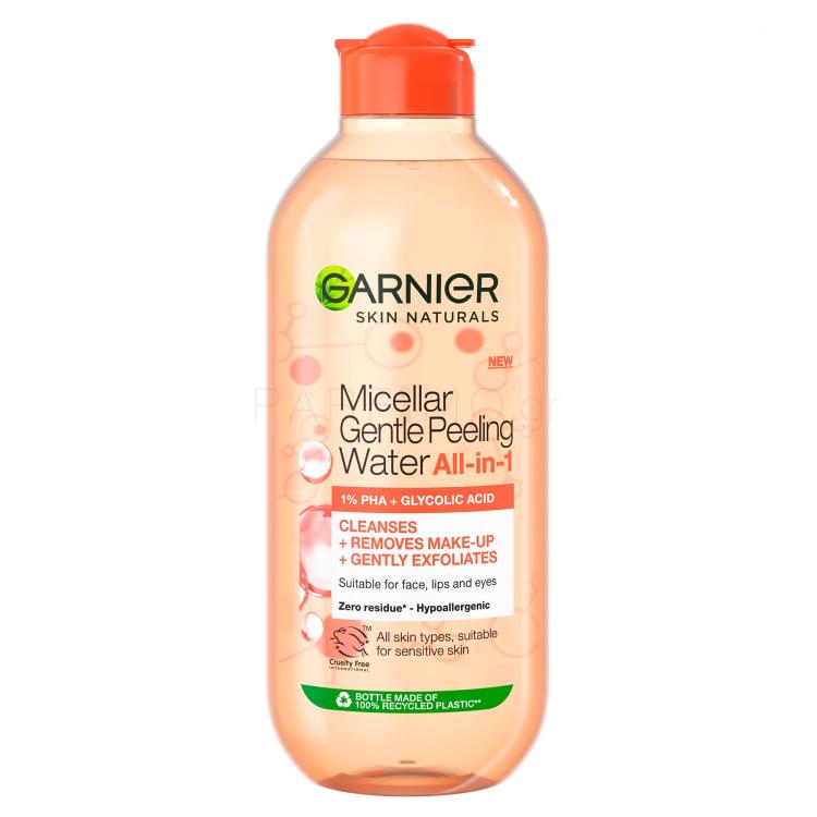 Garnier Skin Naturals Micellar Gentle Peeling Water Μικυλλιακό νερό για γυναίκες 400 ml