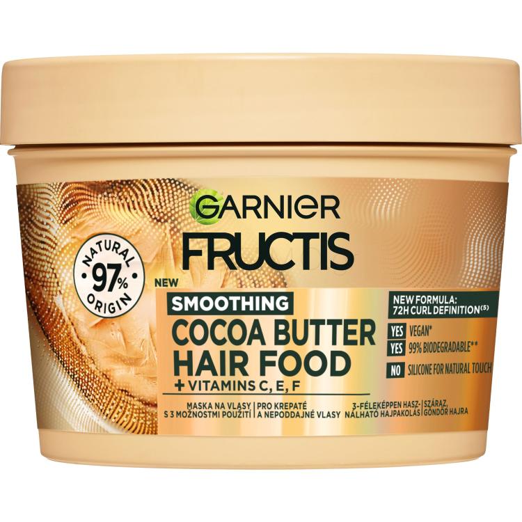 Garnier Fructis Hair Food Cocoa Butter Extra Smoothing Mask Μάσκα μαλλιών για γυναίκες 400 ml