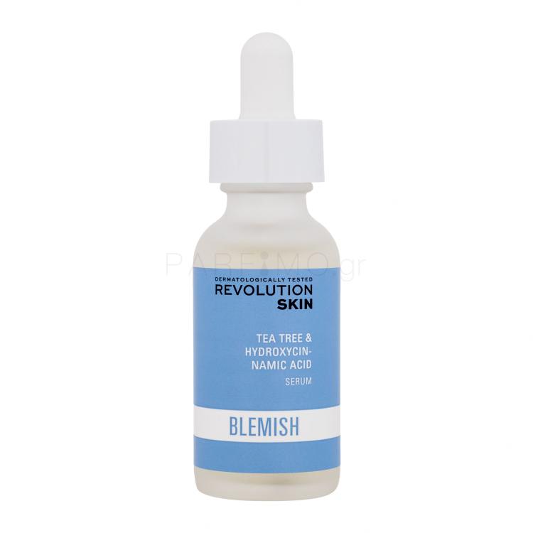 Revolution Skincare Blemish Tea Tree &amp; Hydroxycinnamic Acid Serum Ορός προσώπου για γυναίκες 30 ml