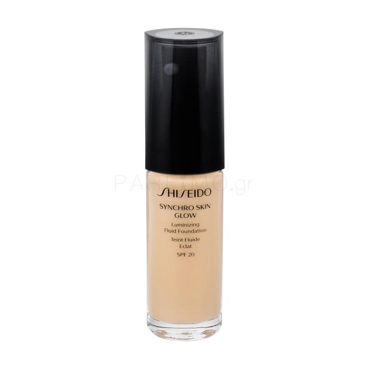 Shiseido Synchro Skin Glow SPF20 Make up για γυναίκες 30 ml Απόχρωση Golden 2 ελλατωματική συσκευασία