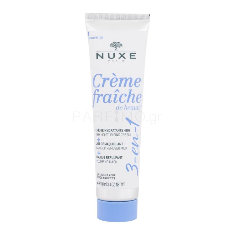 NUXE Creme Fraiche de Beauté 3-In-1 Cream &amp; Make-Up Remover &amp; Mask Κρέμα προσώπου ημέρας για γυναίκες 100 ml TESTER