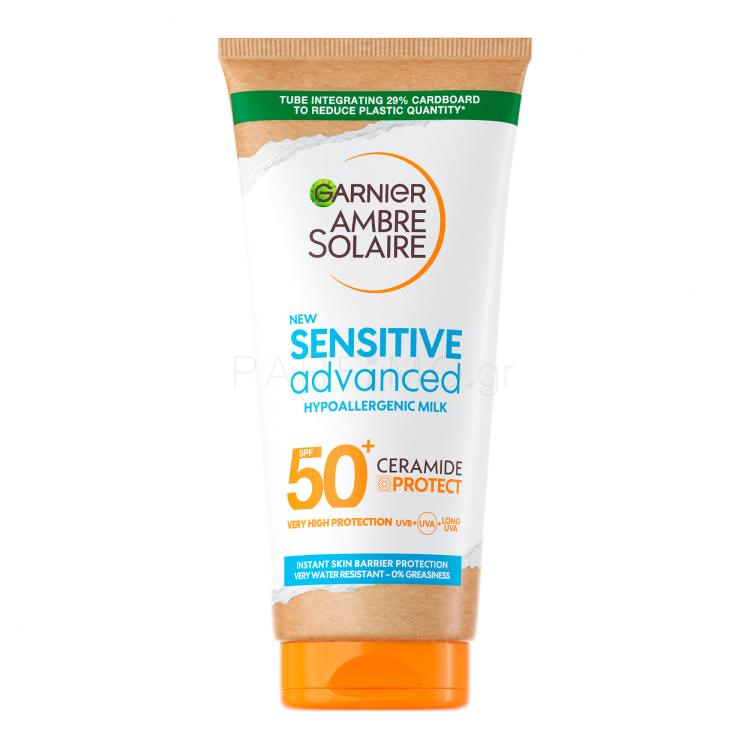 Garnier Ambre Solaire Sensitive Advanced Hypoallergenic Milk SPF50+ Αντιηλιακό προϊόν για το σώμα 175 ml