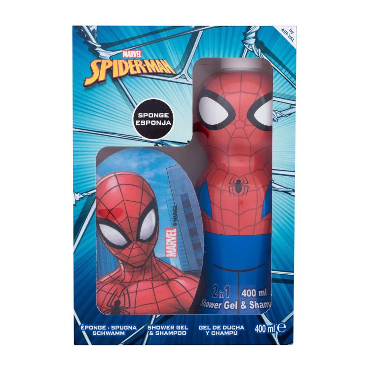 Marvel Spiderman Set Σετ δώρου Aφρόλουτρο και σαμπουάν 2 σε 1 400 ml + σφουγγάρι