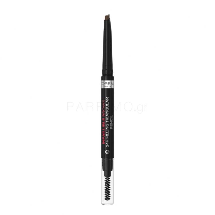 L&#039;Oréal Paris Infaillible Brows 24H Filling Triangular Pencil Μολύβι για τα φρύδια για γυναίκες 1 ml Απόχρωση 03 Dark Brunette