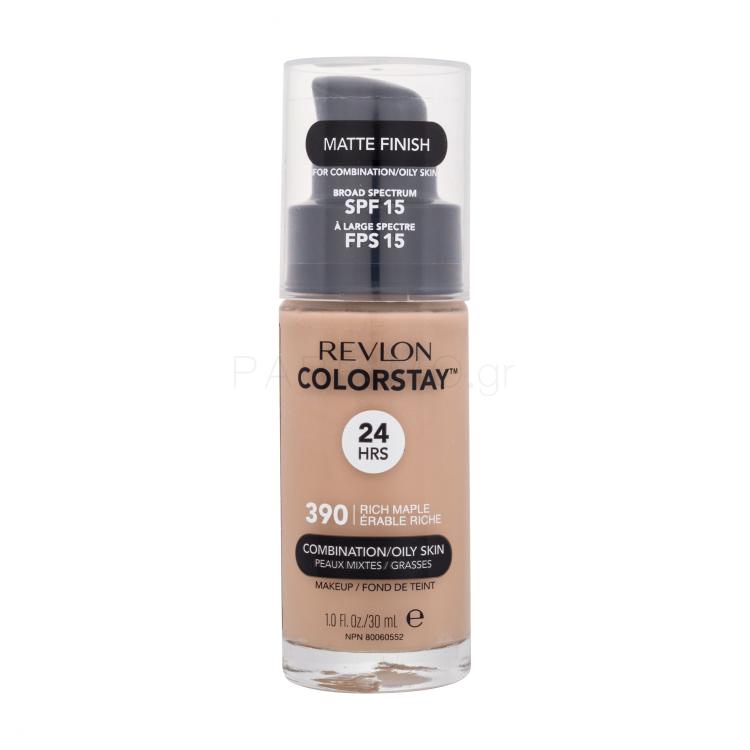 Revlon Colorstay Combination Oily Skin SPF15 Make up για γυναίκες 30 ml Απόχρωση 390 Rich Maple