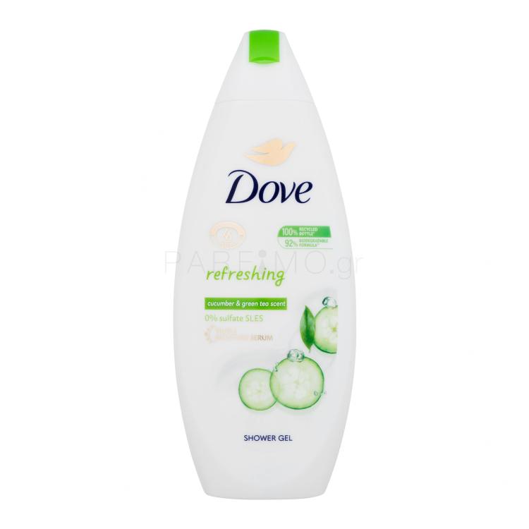 Dove Refreshing Cucumber &amp; Green Tea Αφρόλουτρο για γυναίκες 250 ml