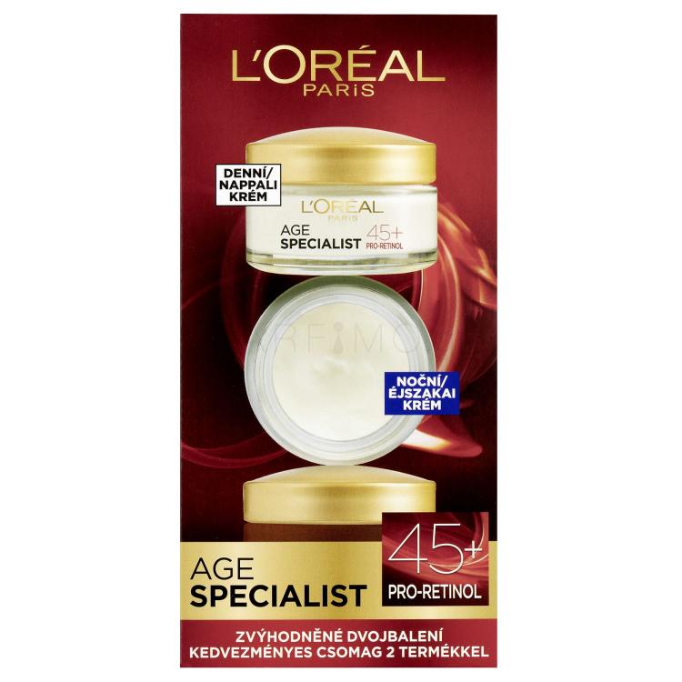 L&#039;Oréal Paris Age Specialist 45+ Σετ δώρου Κρέμα προσώπου ημέρας Age Specialist 45 SPF20 50 ml + κρέμα προσώπου νύχτας Age Specialist 45 50 ml