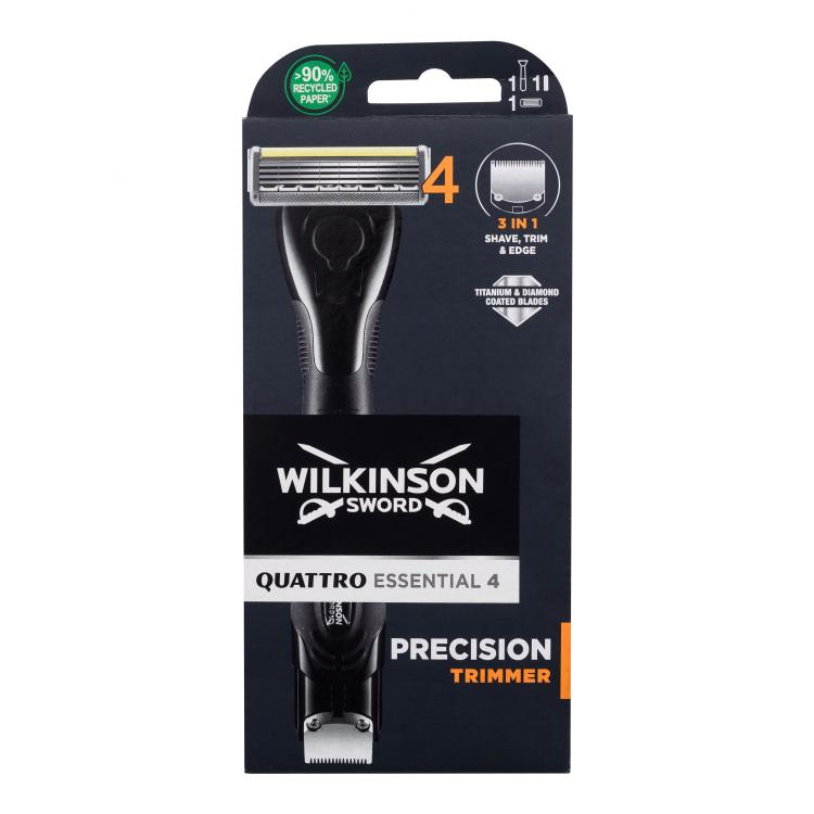 Wilkinson Sword Quattro Essential 4 Precision Trimmer Ξυριστική μηχανή για άνδρες 1 τεμ