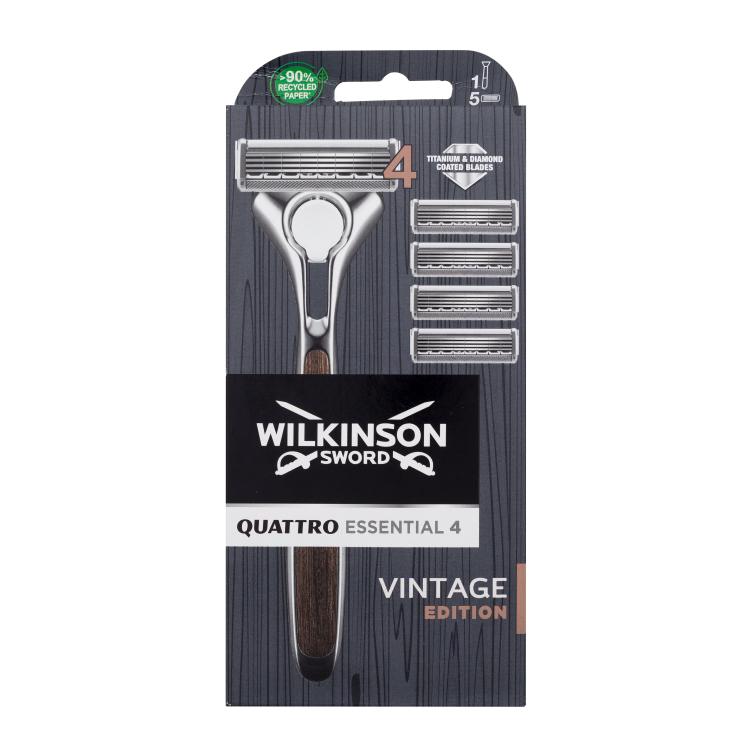 Wilkinson Sword Quattro Essential 4 Vintage Edition Ξυριστική μηχανή για άνδρες Σετ