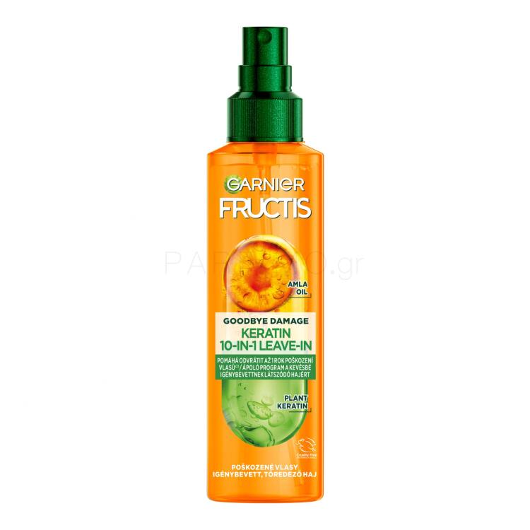Garnier Fructis Goodbye Damage Keratin 10-In-1 Leave-In Περιποίηση μαλλιών χωρίς ξέβγαλμα για γυναίκες 150 ml