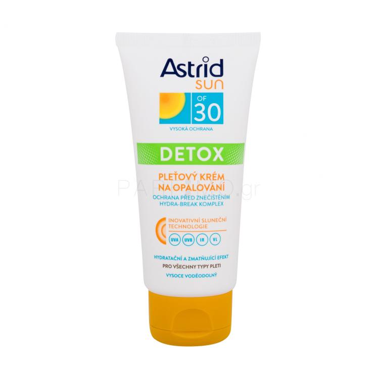 Astrid Sun Detox Face Cream SPF30 Αντιηλιακό προϊόν προσώπου 50 ml
