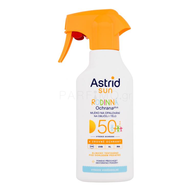 Astrid Sun Family Milk Spray SPF50 Αντιηλιακό προϊόν για το σώμα 270 ml