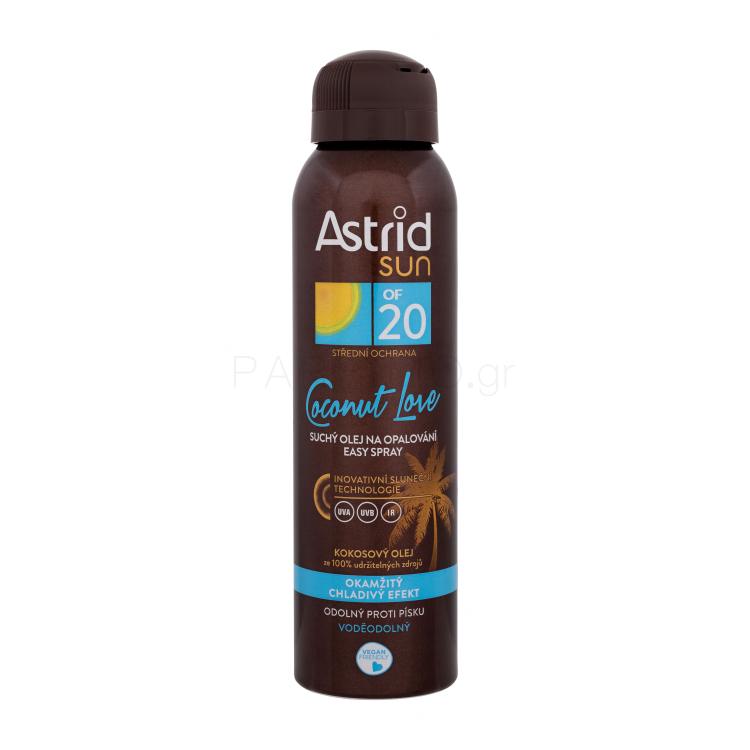 Astrid Sun Coconut Love Dry Easy Oil Spray SPF20 Αντιηλιακό προϊόν για το σώμα 150 ml