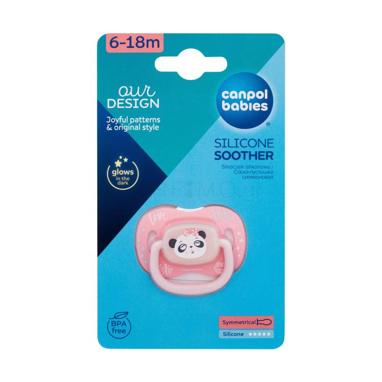 Canpol babies Exotic Animals Silicone Soother Panda 6-18m Πιπίλα για παιδιά 1 τεμ