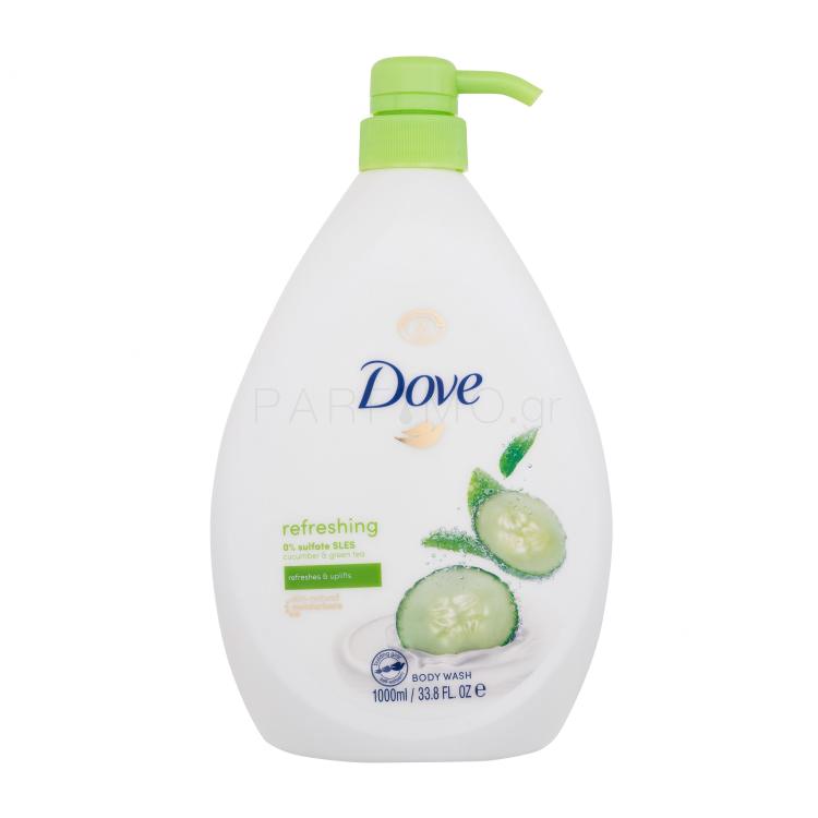 Dove Refreshing Cucumber &amp; Green Tea Αφρόλουτρο για γυναίκες 1000 ml