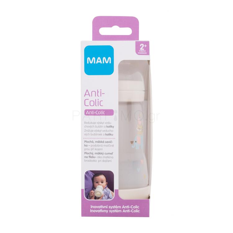 MAM Easy Start Anti-Colic 2m+ Linen Μπιμπερό για παιδιά 260 ml