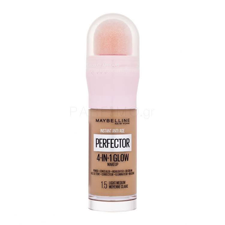Maybelline Instant Anti-Age Perfector 4-In-1 Glow Make up για γυναίκες 20 ml Απόχρωση 1.5 Light Medium