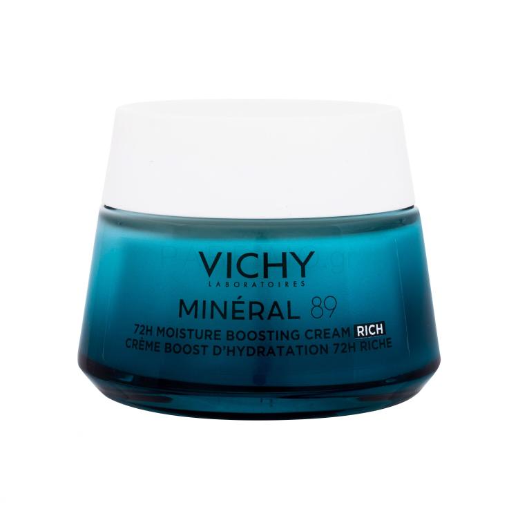 Vichy Minéral 89 72H Moisture Boosting Cream Rich Κρέμα προσώπου ημέρας για γυναίκες 50 ml