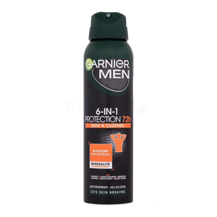 Garnier Men 6-IN-1 Protection 72h Αντιιδρωτικό για άνδρες 150 ml
