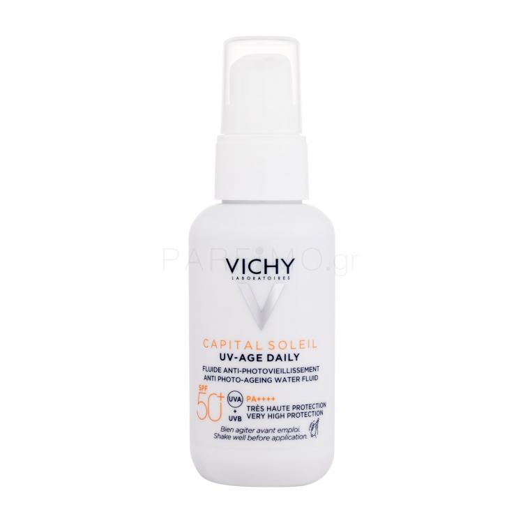 Vichy Capital Soleil UV-Age Daily Anti Photo-Ageing Water Fluid SPF50+ Αντιηλιακό προϊόν προσώπου για γυναίκες 40 ml