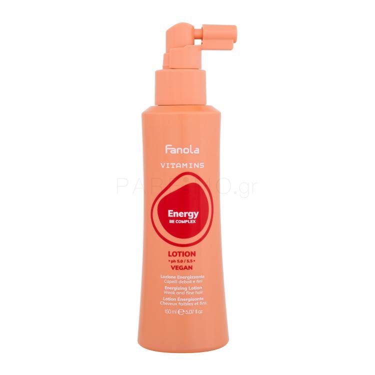 Fanola Vitamins Energy Lotion Περιποίηση μαλλιών χωρίς ξέβγαλμα για γυναίκες 150 ml