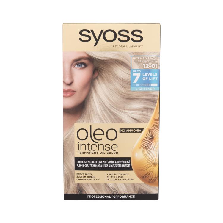 Syoss Oleo Intense Permanent Oil Color Βαφή μαλλιών για γυναίκες 50 ml Απόχρωση 12-01 Ultra Platinum