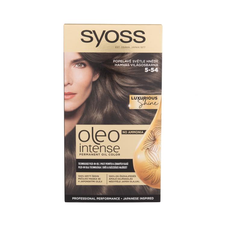 Syoss Oleo Intense Permanent Oil Color Βαφή μαλλιών για γυναίκες 50 ml Απόχρωση 5-54 Ash Light Brown