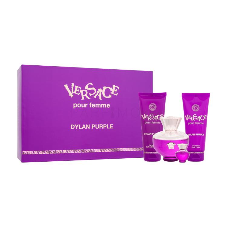 Versace Pour Femme Dylan Purple Σετ δώρου EDP 100 ml + EDP 5 ml + αφρόλουτρο 100 ml + λοσιόν σώματος 100 ml