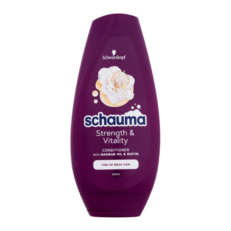 Schwarzkopf Schauma Strength &amp; Vitality Condicioner Μαλακτικό μαλλιών για γυναίκες 250 ml
