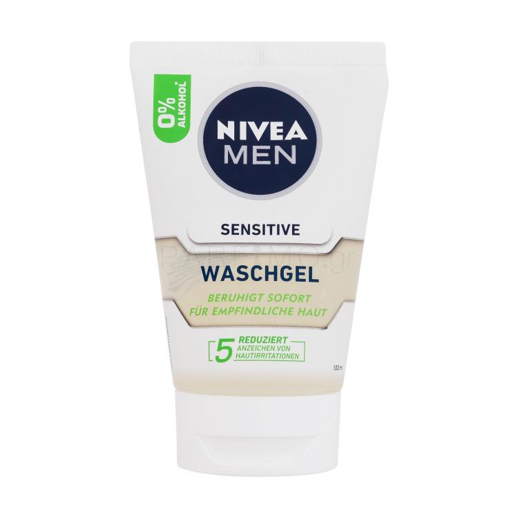 Nivea Men Sensitive Face Wash Καθαριστικό τζελ για άνδρες 100 ml