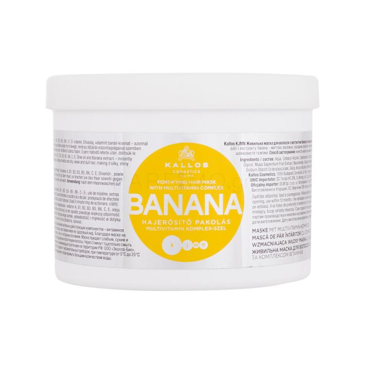 Kallos Cosmetics Banana Μάσκα μαλλιών για γυναίκες 500 ml