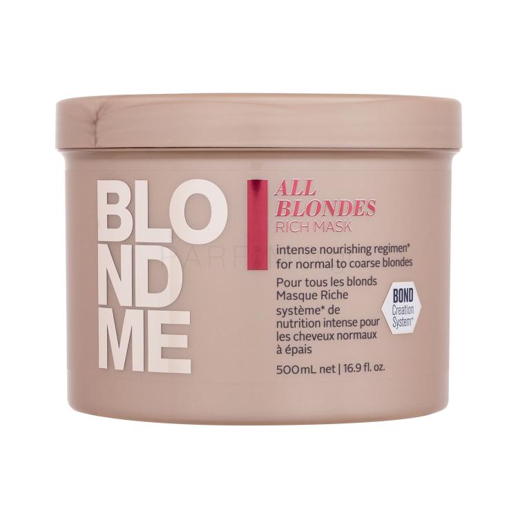Schwarzkopf Professional Blond Me All Blondes Rich Mask Μάσκα μαλλιών για γυναίκες 500 ml
