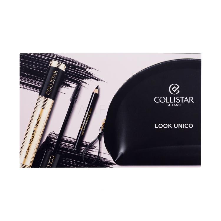 Collistar Volume Unico Σετ δώρου μάσκαρα Volume Unico 13 ml + μολύβι ματιών Professional Eye Pencil 0,8 g  Black + τσάντα καλλυντικών
